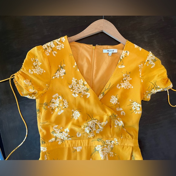 Madewell Silk Maxi Wrap Dress in Butterfly Garden, size 00 - Picture 9 of 13